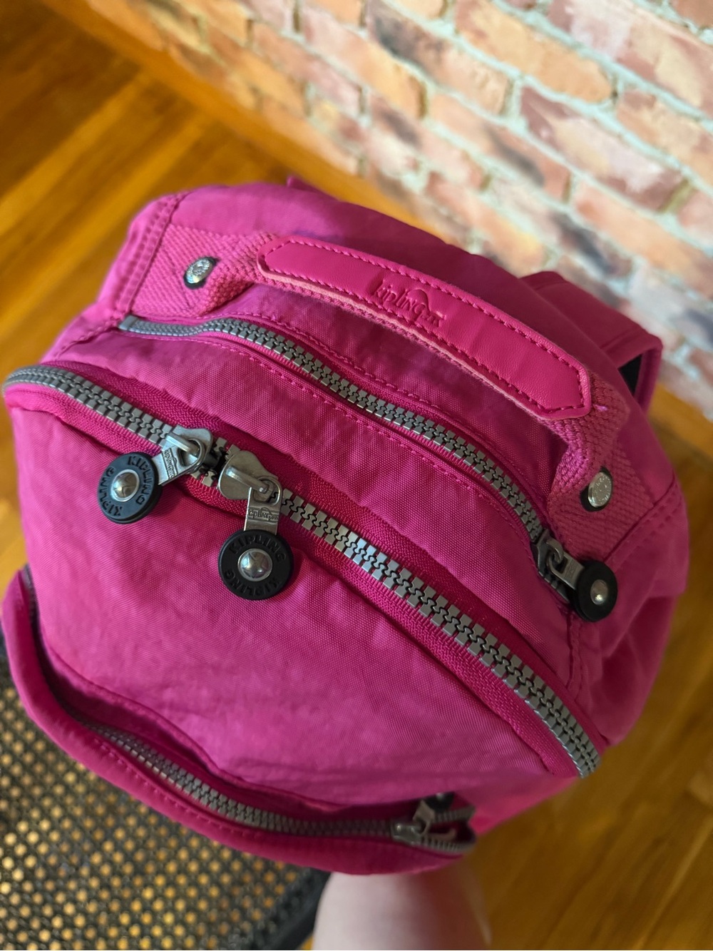 Authentic Kipling Pink Backpack - Picture 3 of 13